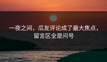 一夜之间，瓜友评论成了最大焦点，留言区全是问号