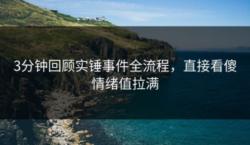 3分钟回顾实锤事件全流程，直接看傻情绪值拉满