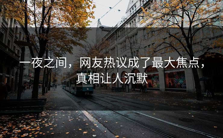 一夜之间，网友热议成了最大焦点，真相让人沉默
