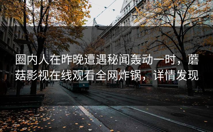 圈内人在昨晚遭遇秘闻轰动一时，蘑菇影视在线观看全网炸锅，详情发现