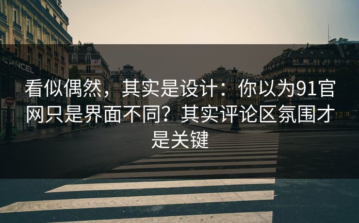 看似偶然,其实是设计:你以为91官网只是界面不同?其实评论区氛围才是关键 看似偶然,其实是设计:你以为91官网只是界面不同?其实评论区氛围才是关键